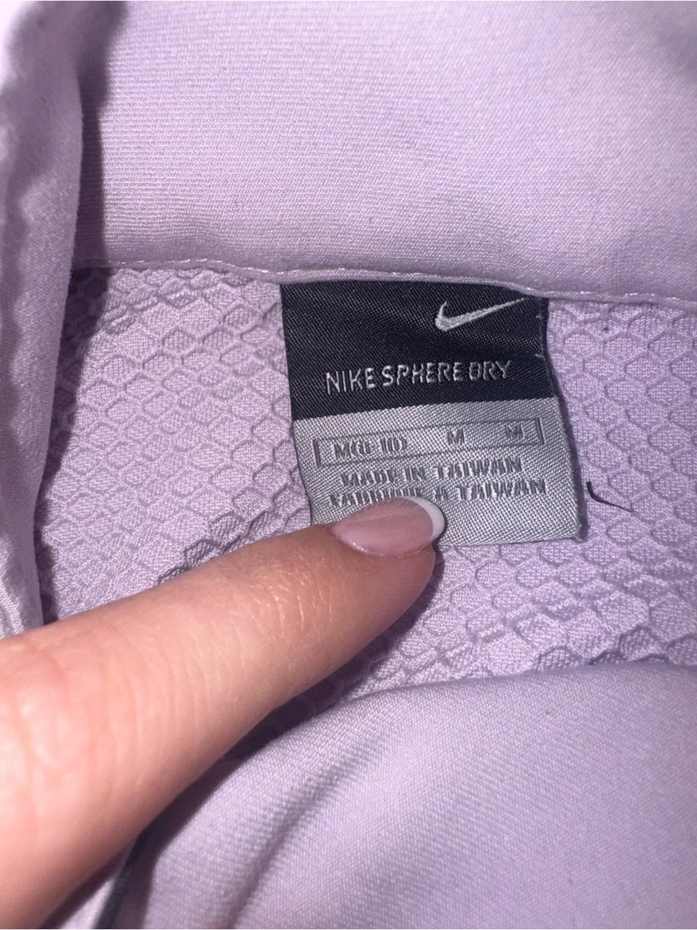Nike Lavender and Black Half-Zip Ski Jacket with Pink Swoosh